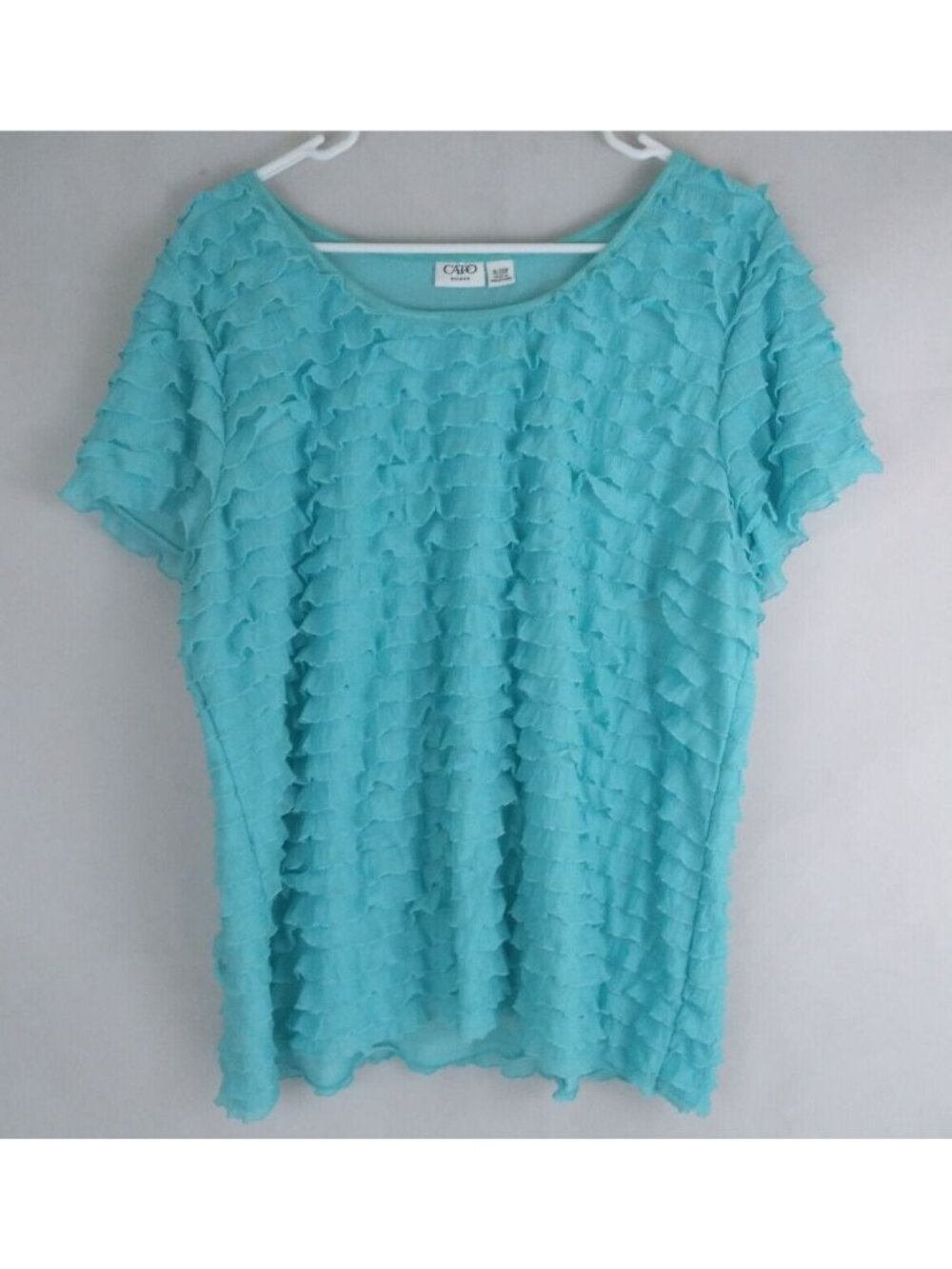 Cato Woman Light Blue Ruffled Blouse Plus Size 18/20W